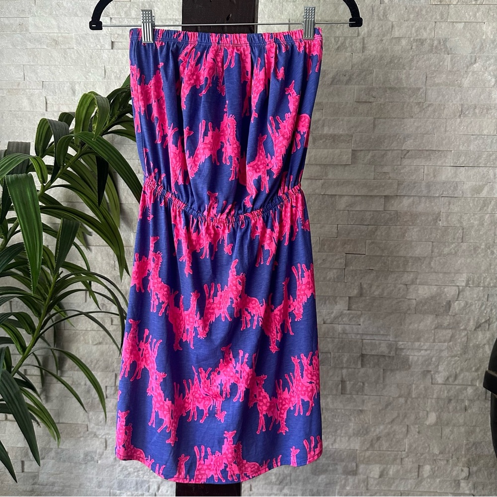 Lilly Pulitzer “Windsor” Pink Purple Neck in Neck Giraffe Print Size XS